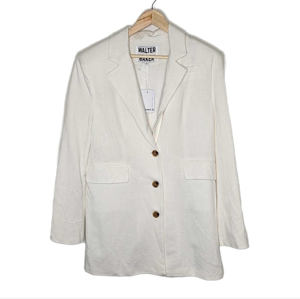 Walter Baker Warren Jacket linen blend lined button front oversized